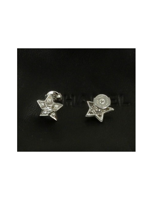boucles d'oreille CHANEL diamants or blanc  joallerie