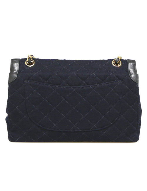 Sac CHANEL Couture  jersey bleu