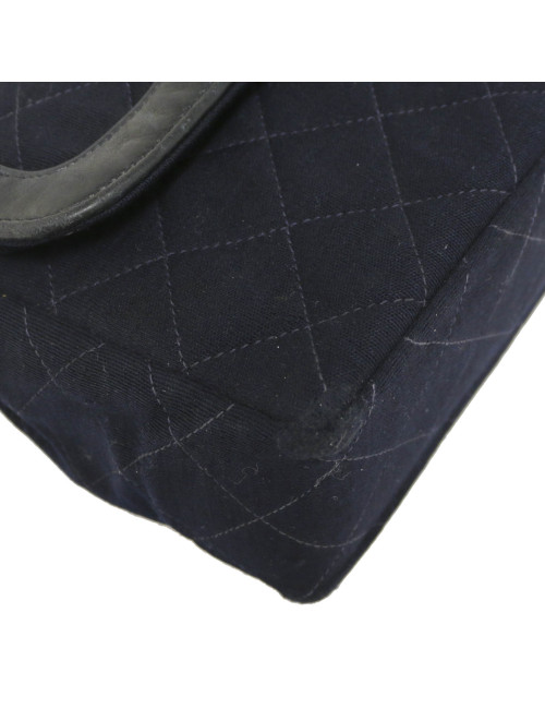 Sac CHANEL Couture  jersey bleu