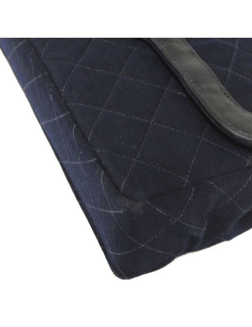 Sac CHANEL Couture  jersey bleu