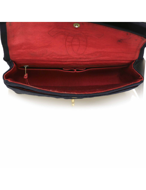 Sac CHANEL Couture  jersey bleu