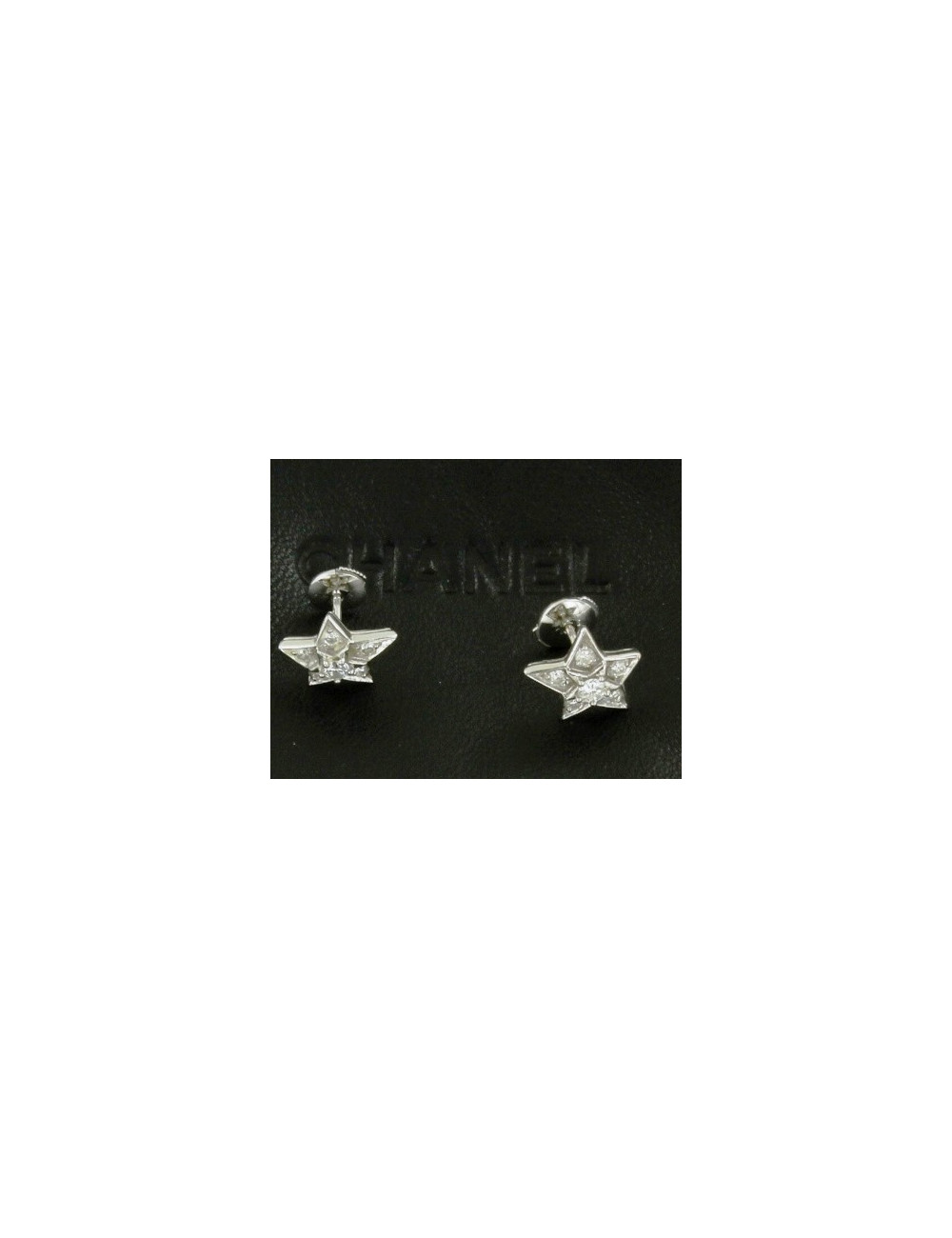 boucles d'oreille CHANEL diamants or blanc  joallerie