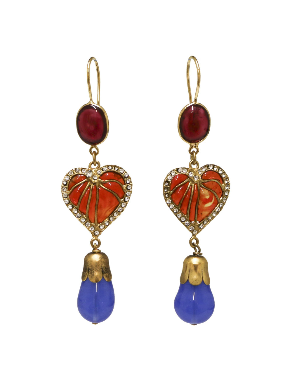 Clous MARGUERITE DE VALOIS coeur pendants