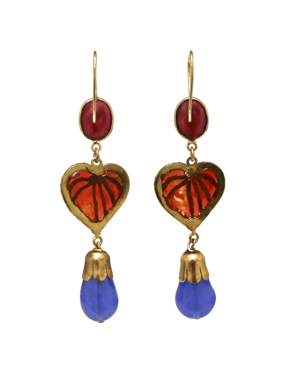 Clous MARGUERITE DE VALOIS coeur pendants