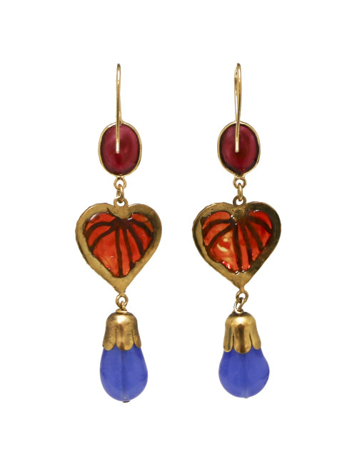 Clous MARGUERITE DE VALOIS coeur pendants