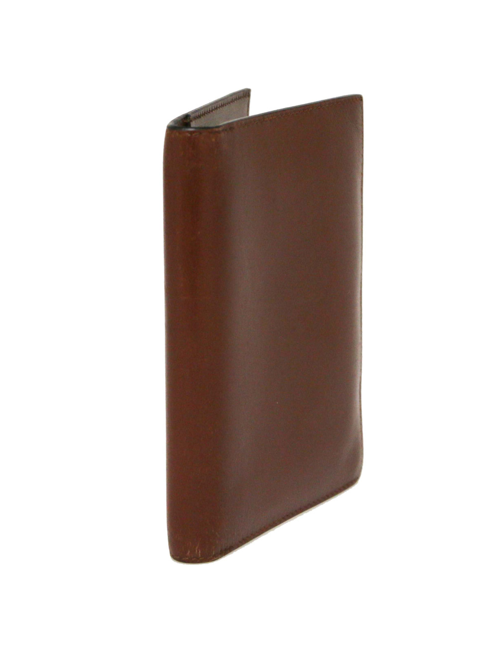 Porte cartes répertoire HERMES cuir marron