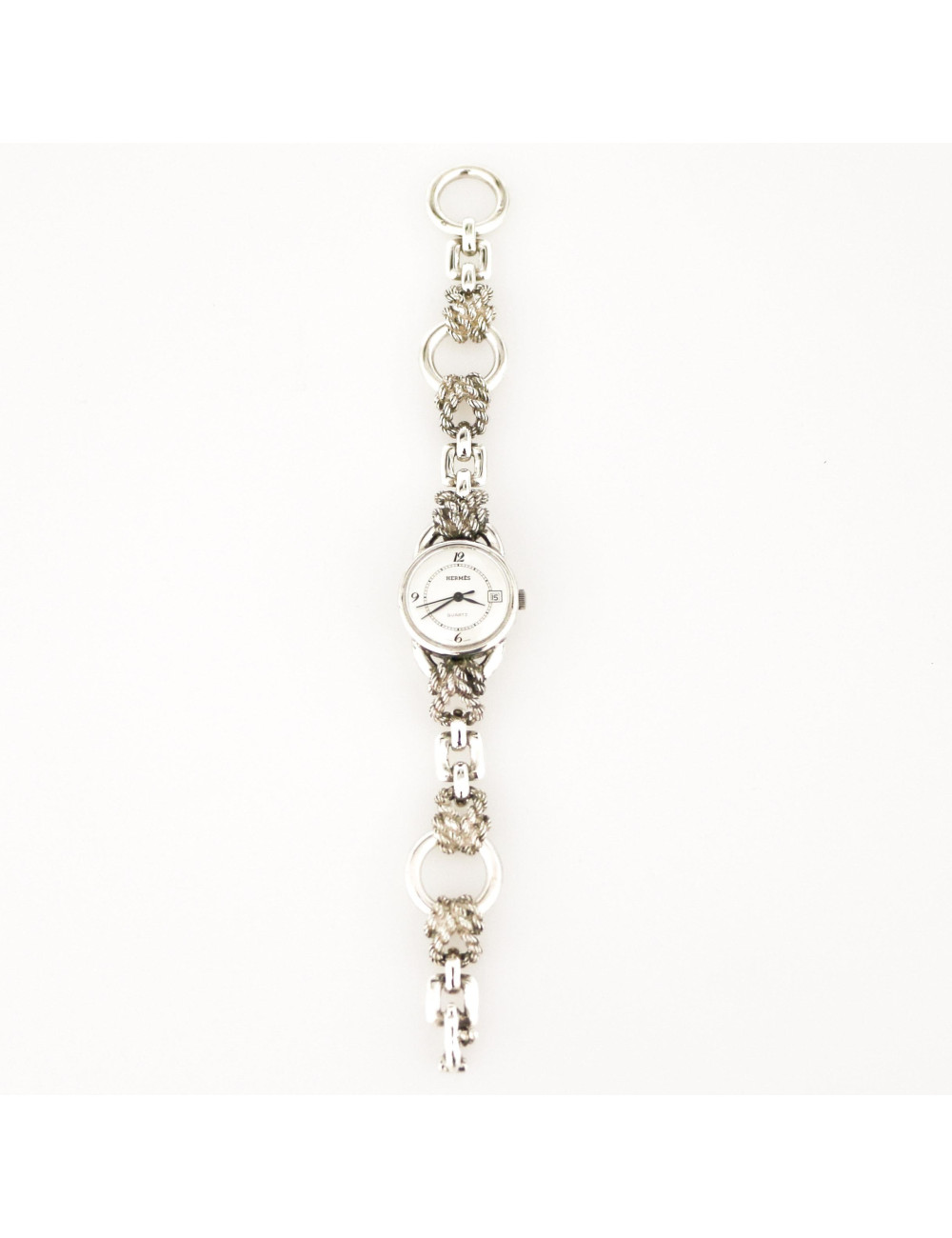 Montre HERMES noeuds et cordages argent