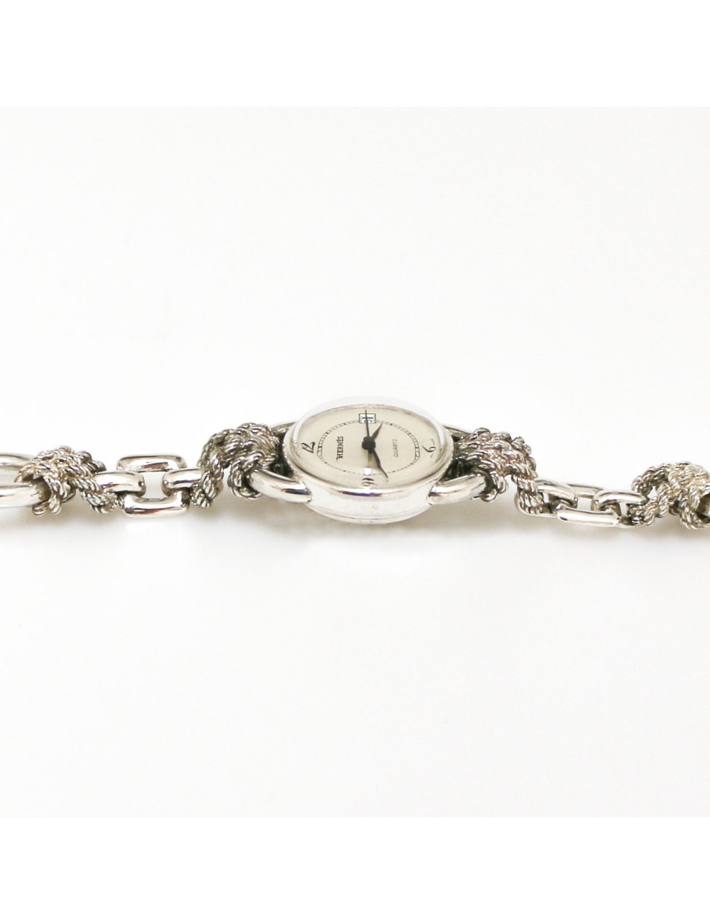 Montre HERMES noeuds et cordages argent