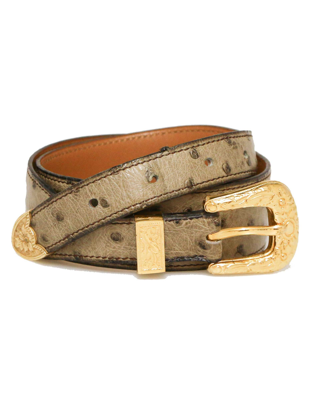 Ceinture HERMES autruche Vintage