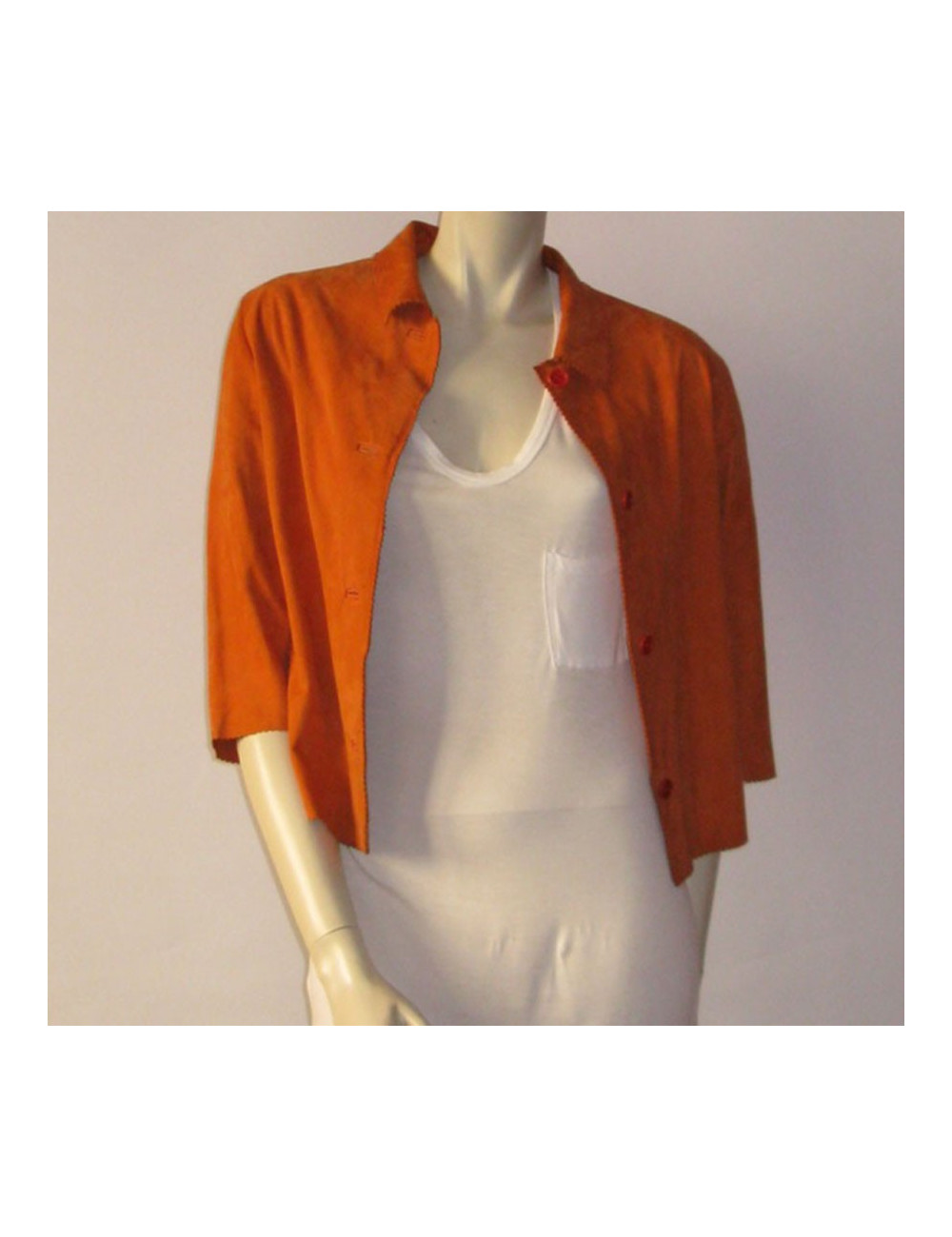 veste MISSONI daim orange t 38 fr