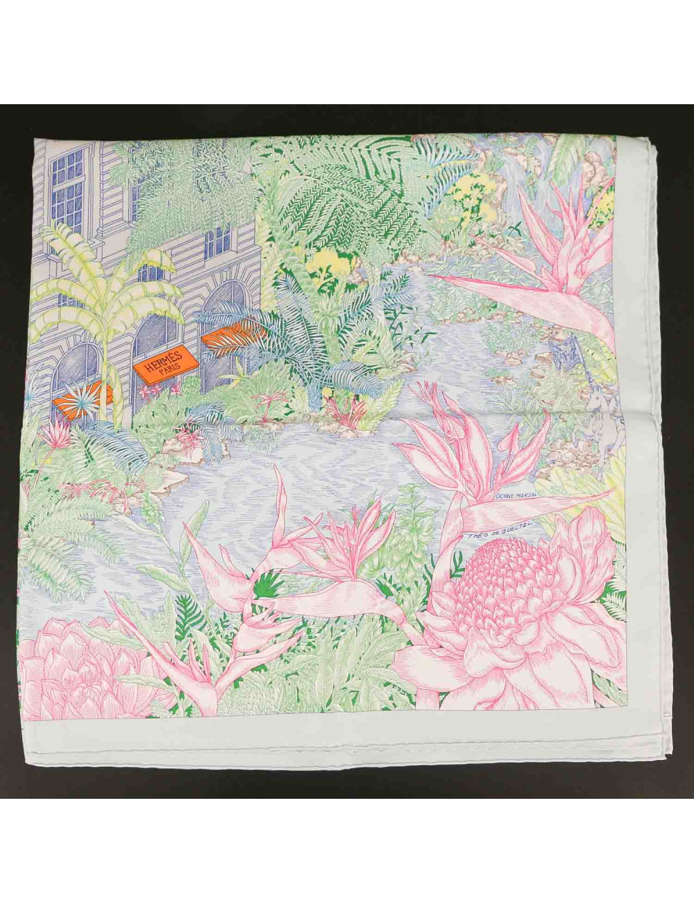 Carré HERMES Faubourg Tropical soie