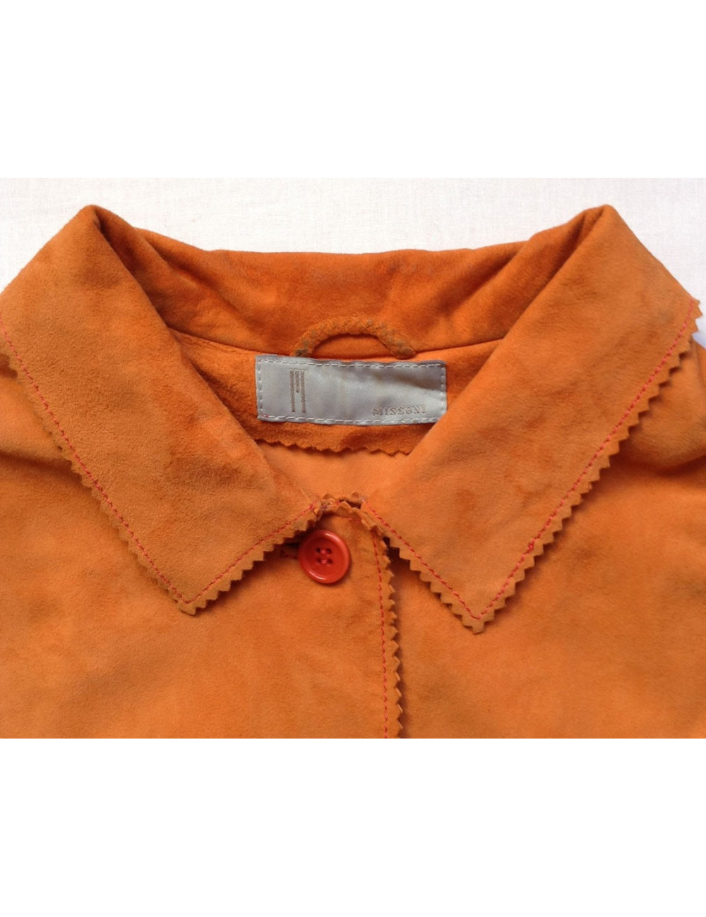 veste MISSONI daim orange t 38 fr