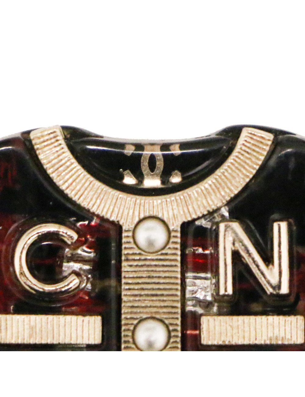 Broche CHANEL veste tweed