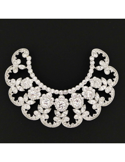 DIOR rhinestone-paved crown brooch