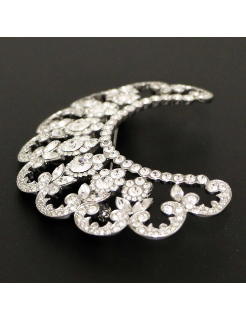 DIOR rhinestone-paved crown brooch