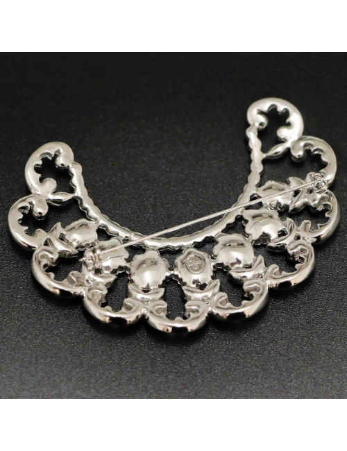 DIOR rhinestone-paved crown brooch