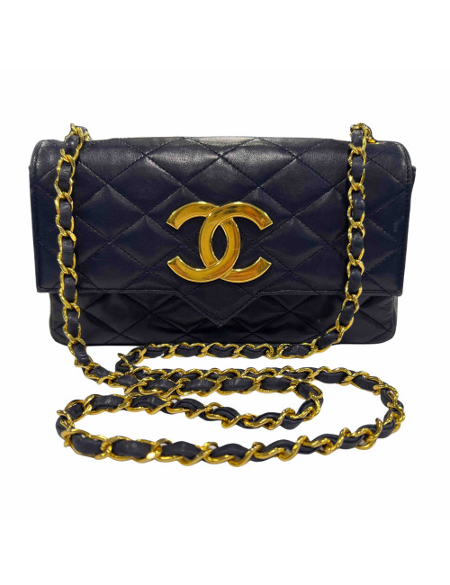 Petit sac bleu marine CHANEL CC