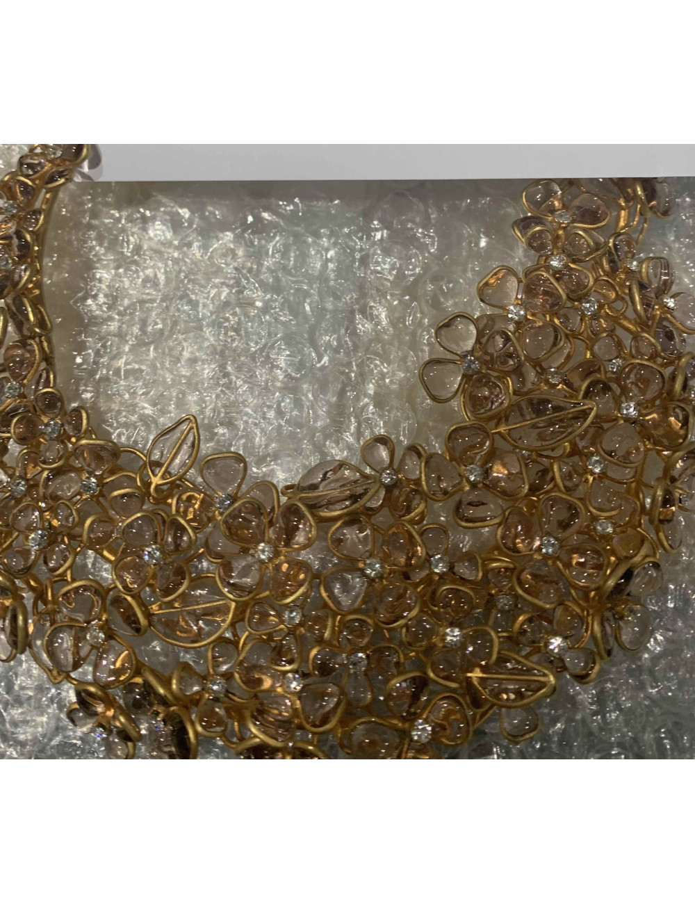 Collier fleurettes pâte de verre