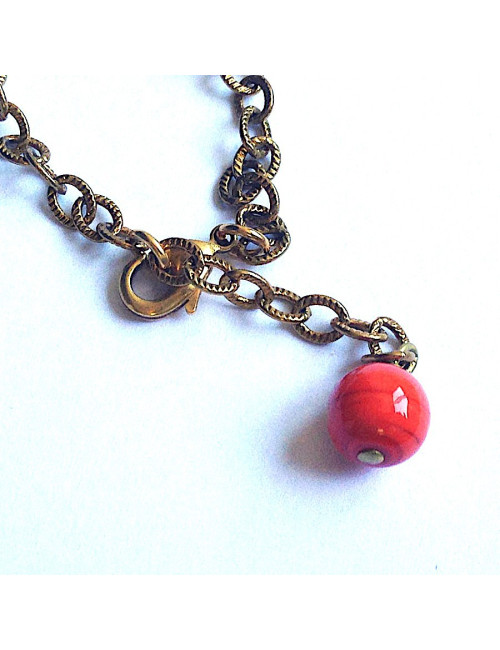 MARGUERITE DE VALOIS couture molten glass and Swarovski crystals butterfly necklace