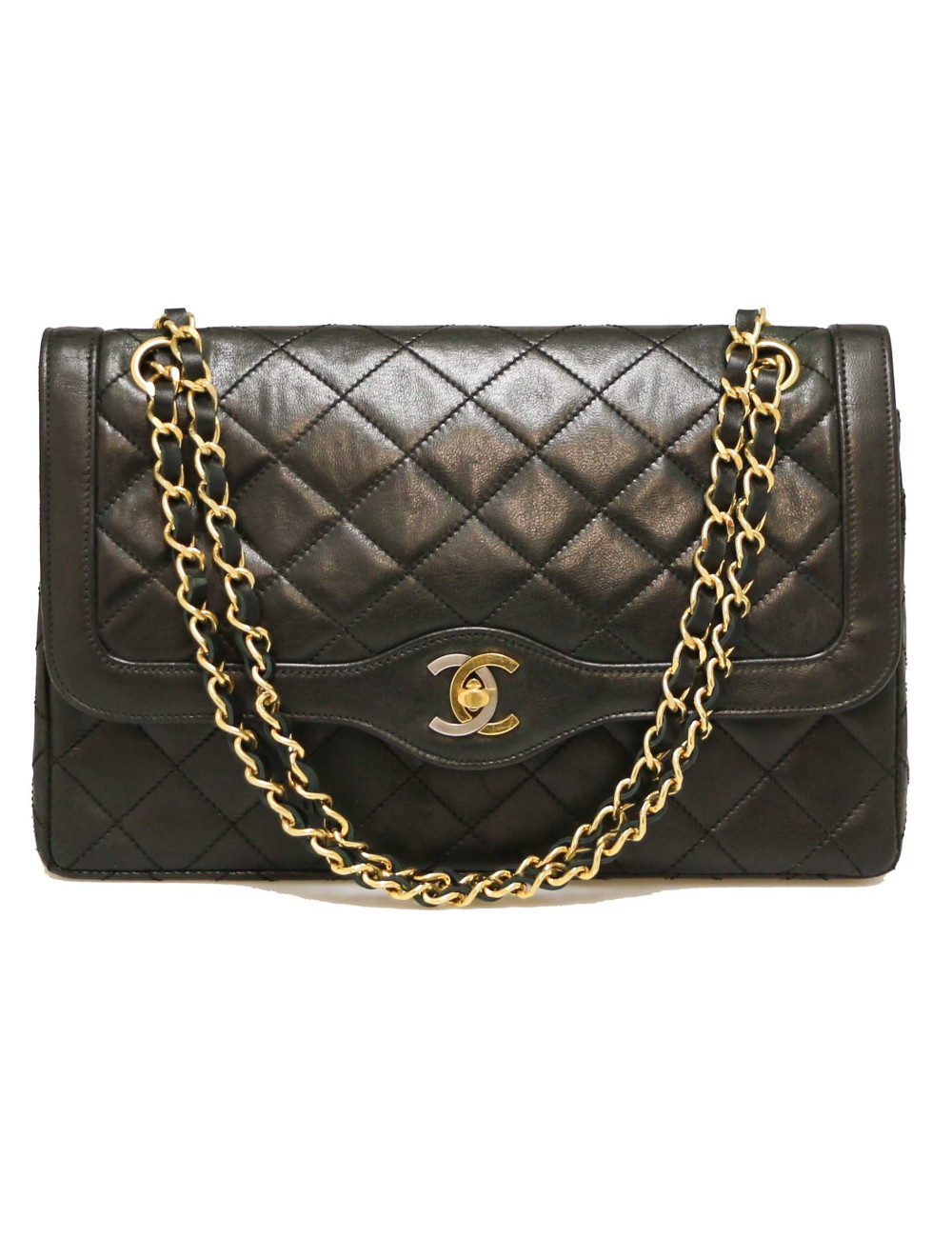 Sac Couture CHANEL noir double CC