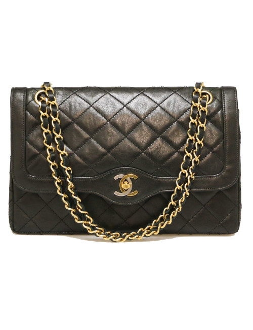 Sac Couture CHANEL noir double CC