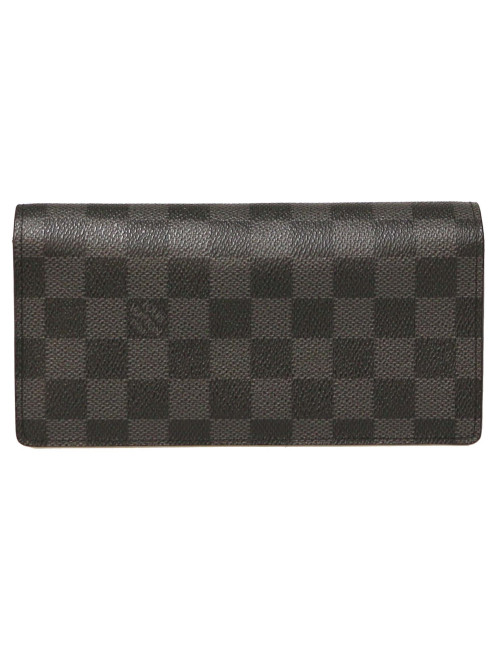 Portefeuille BRAZZA LOUIS VUITTON toile damier graphite