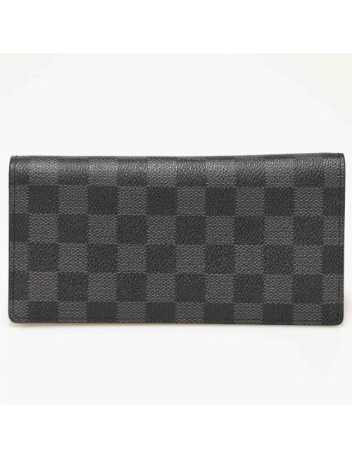 Portefeuille BRAZZA LOUIS VUITTON toile damier graphite