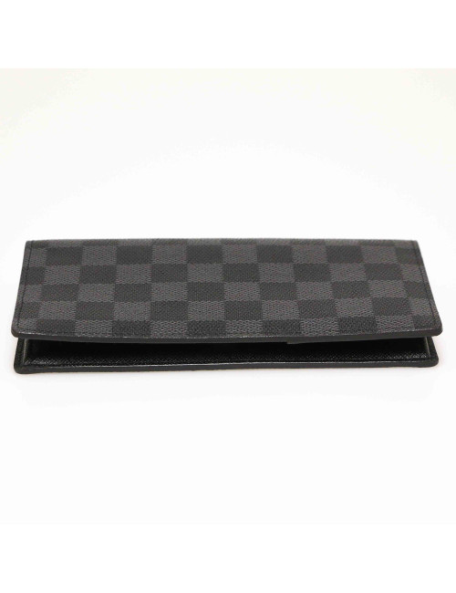 Portefeuille BRAZZA LOUIS VUITTON toile damier graphite