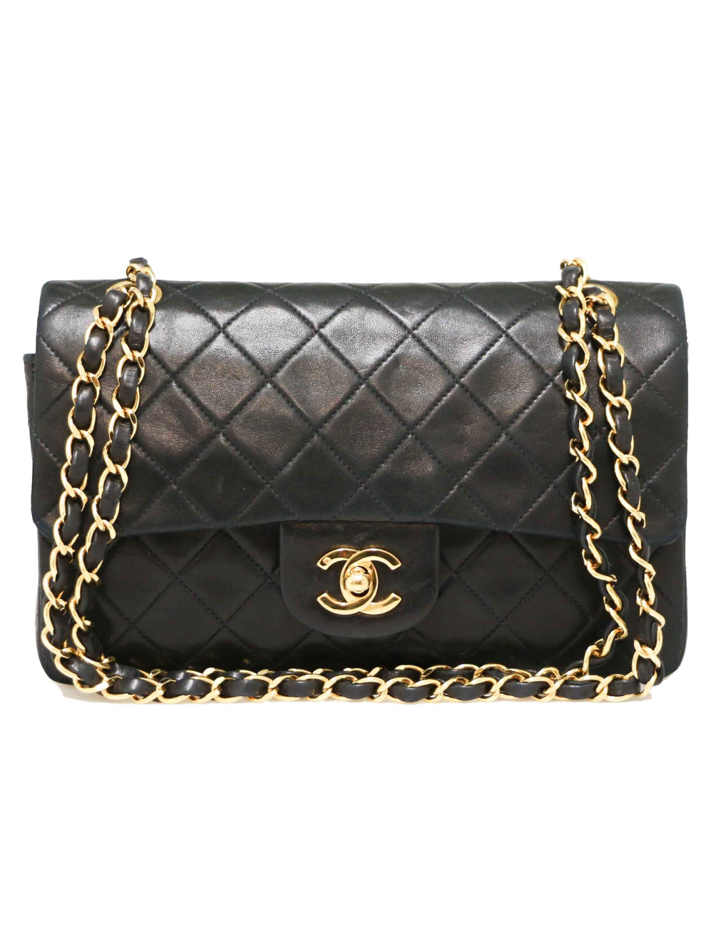 Sac Classique CHANEL 23 cm vintage noir