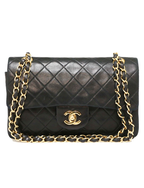 Sac Classique CHANEL 23 cm vintage noir
