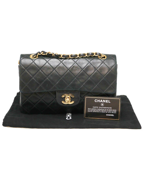 Sac Classique CHANEL 23 cm vintage noir
