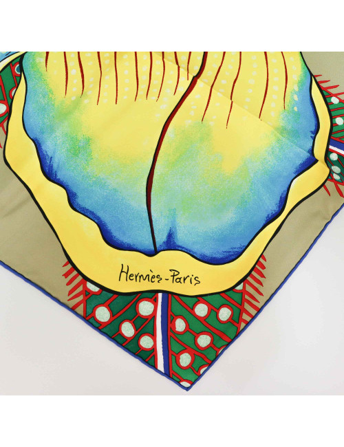 Carré HERMES Baobab Cat soie 