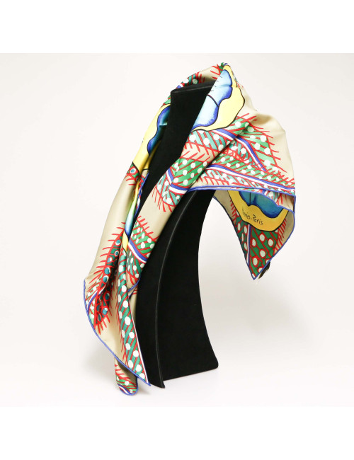 Carré HERMES Baobab Cat soie 