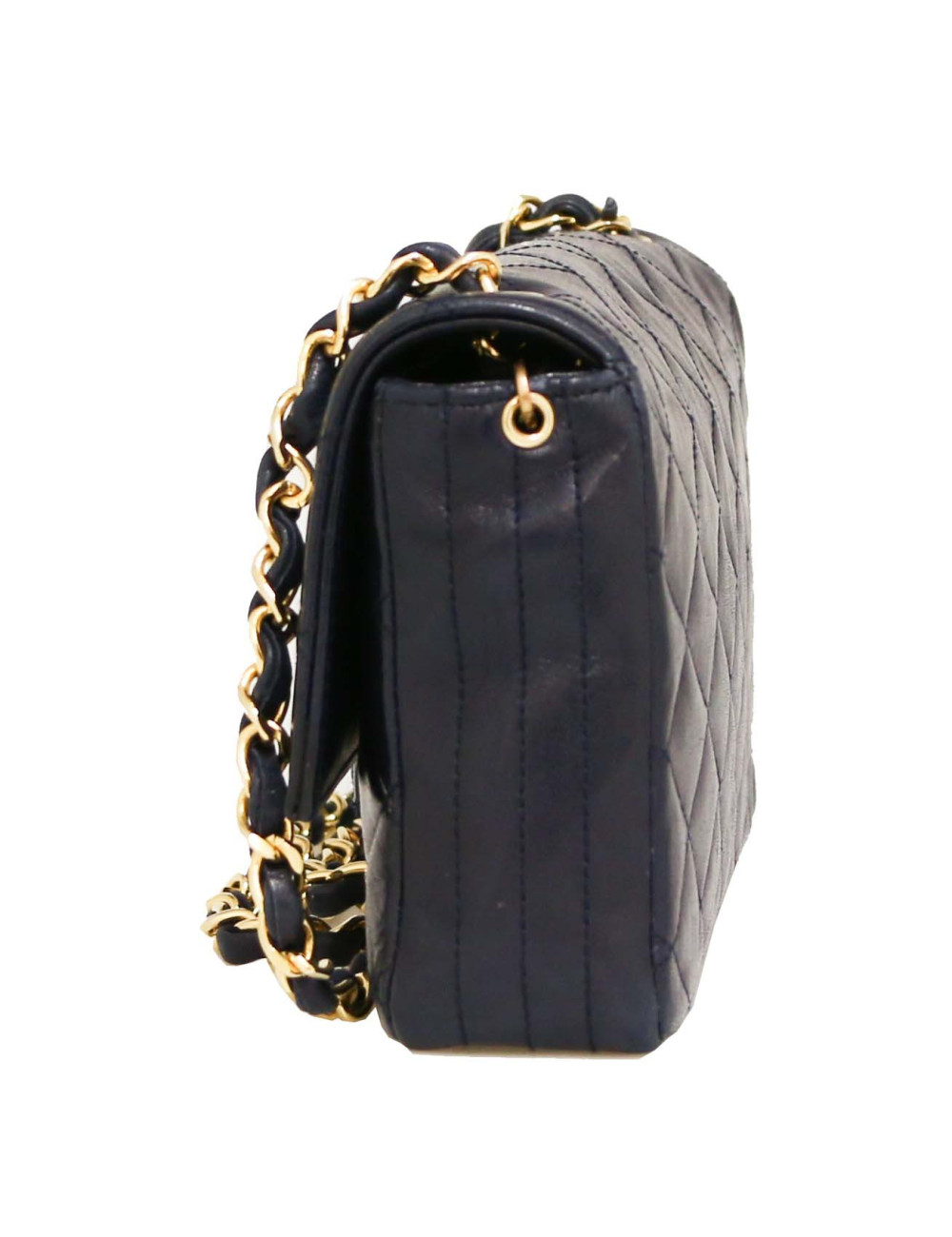 Petit sac bleu marine CHANEL CC