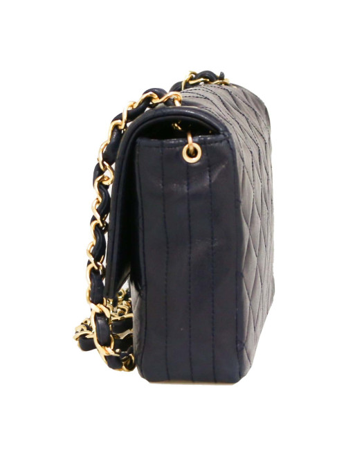 Petit sac bleu marine CHANEL CC