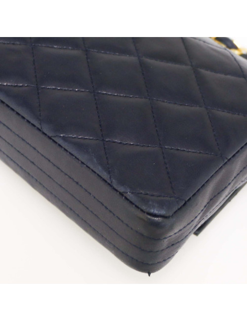 Petit sac bleu marine CHANEL CC