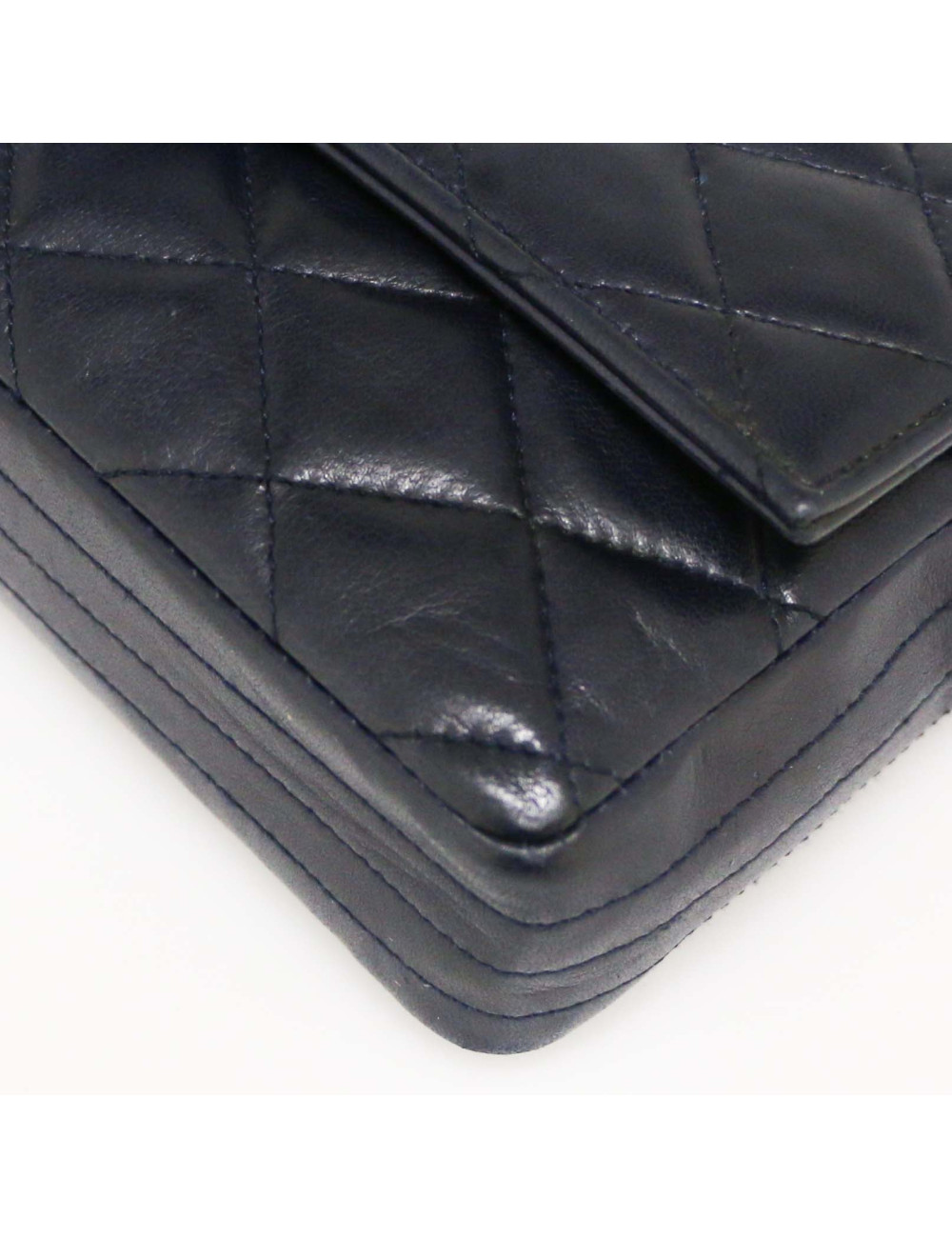 Petit sac bleu marine CHANEL CC