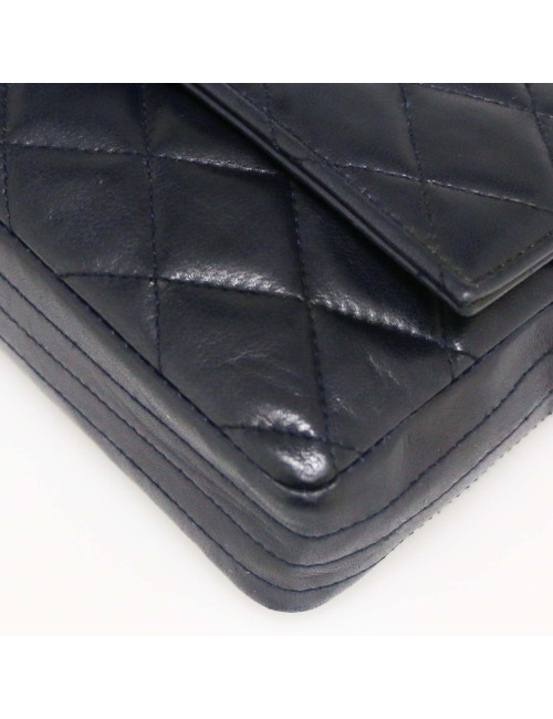 Petit sac bleu marine CHANEL CC