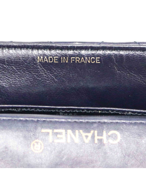 Petit sac bleu marine CHANEL CC