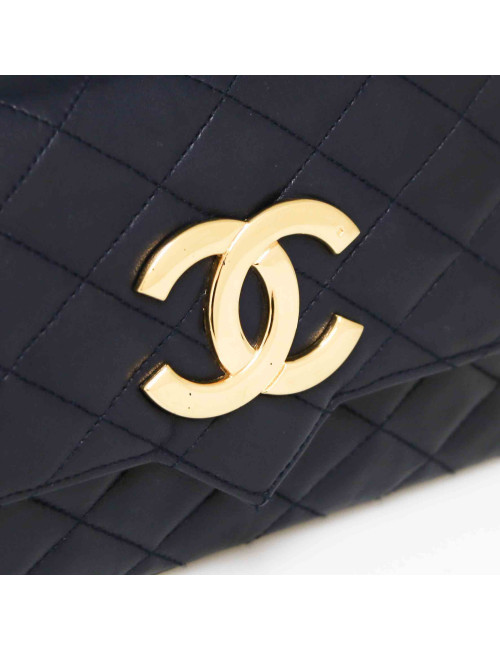 Petit sac bleu marine CHANEL CC