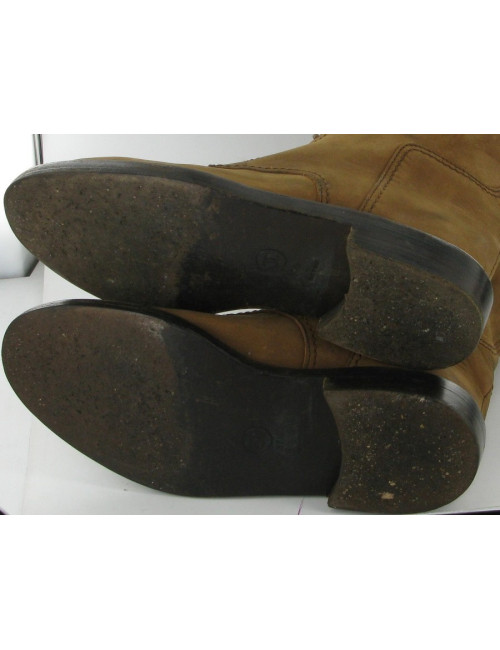 CHANEL t37.5 Brown boots with laces