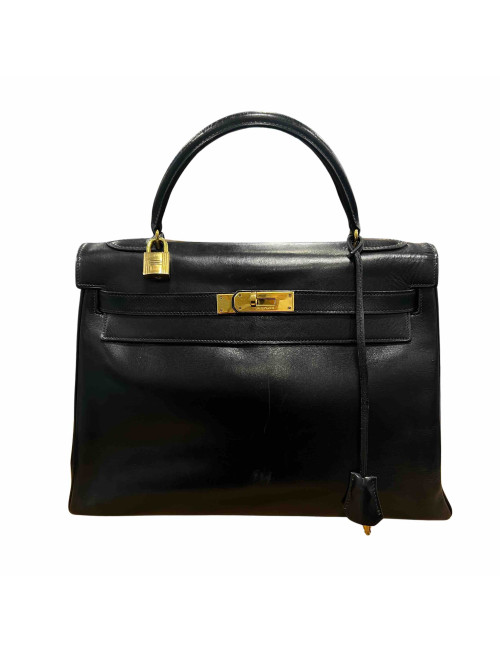 Kelly 32 HERMES vintage noir