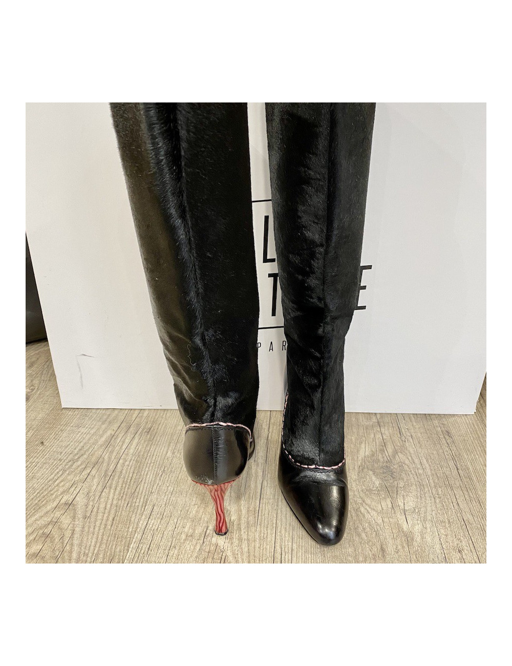 bottes MANOLO BLAHNICK T 38 poulain