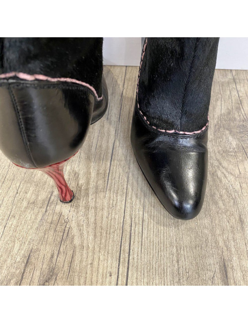 bottes MANOLO BLAHNICK T 38 poulain