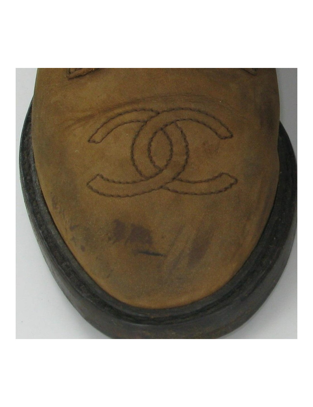 CHANEL t37.5 Brown boots with laces