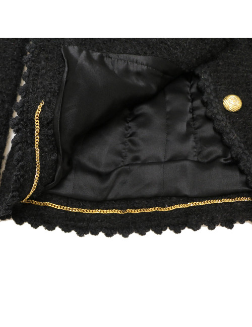 Veste CHANEL T 36 tweed bleu