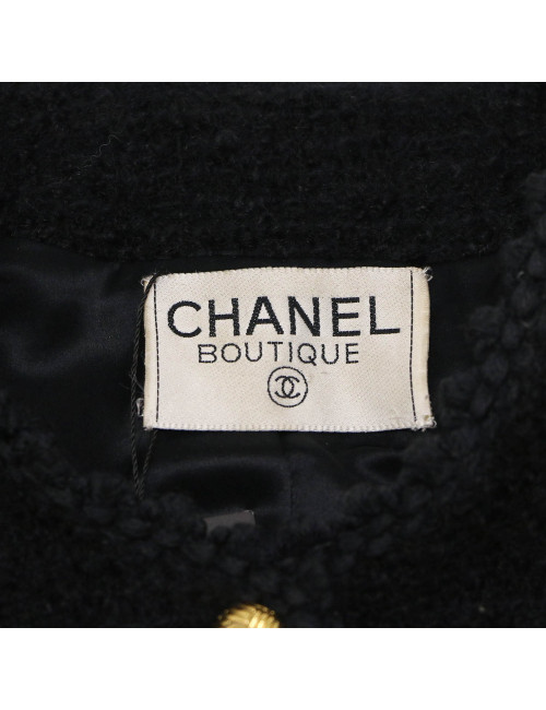 Veste CHANEL T 36 tweed bleu