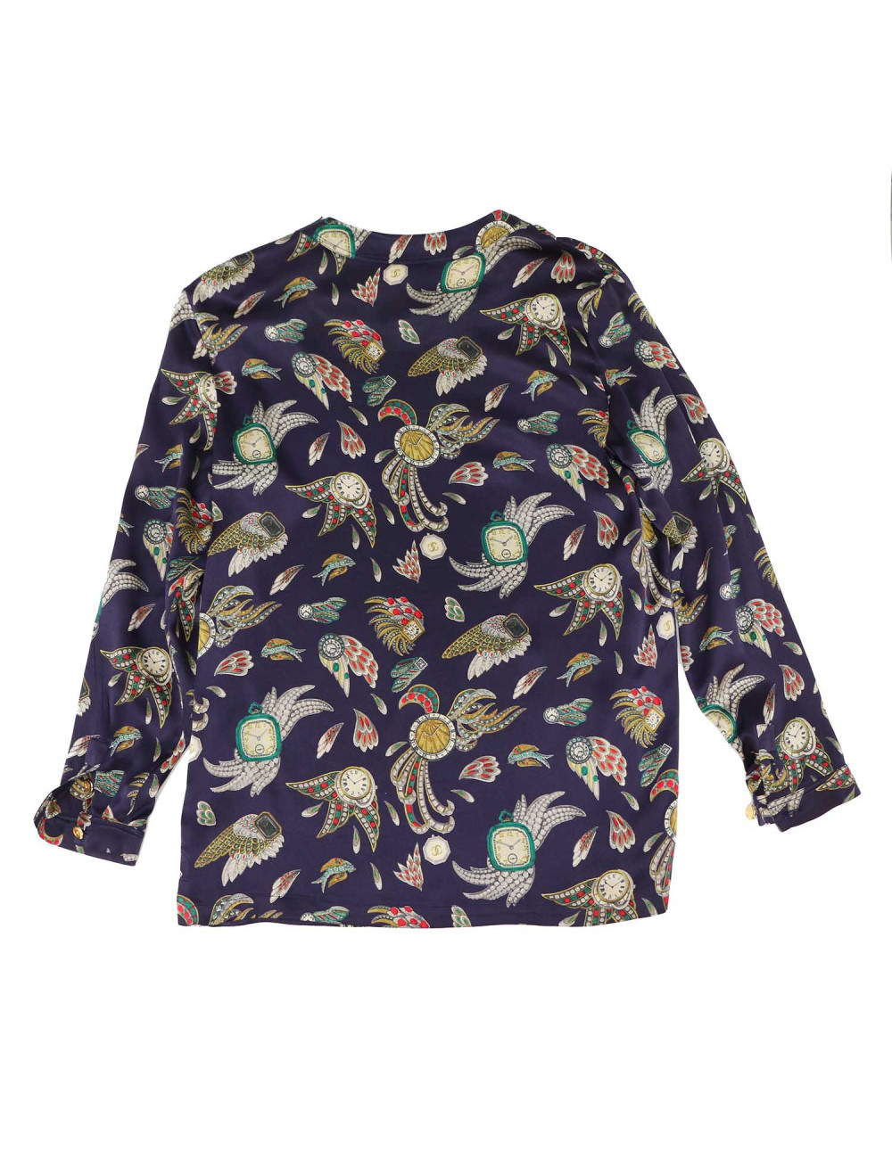 Blouse CHANEL Boutique vintage  soie violette