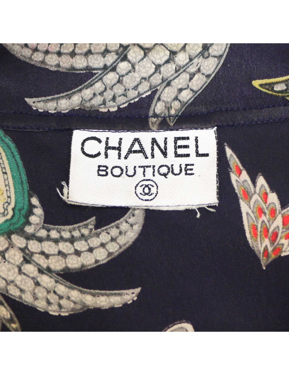 Blouse CHANEL Boutique vintage  soie violette