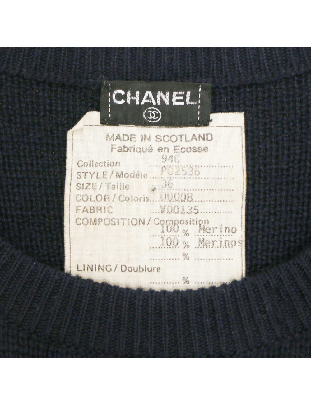 Robe pull T36 CHANEL  Croisière 1994